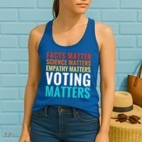 Facts Matter Science Matters Voting Matters Liberal Democrat Women's Tank Top thumb 2