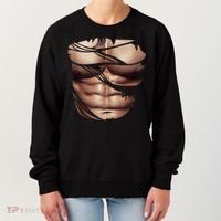 Fake Muscles Six Pack Abs Ripped Chest Fake Bodybuilding Women's Sweatshirt thumb 0