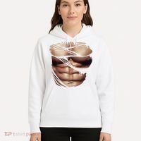 Fake Muscles Six Pack Abs Ripped Chest Fake Bodybuilding Hoodie thumb 5