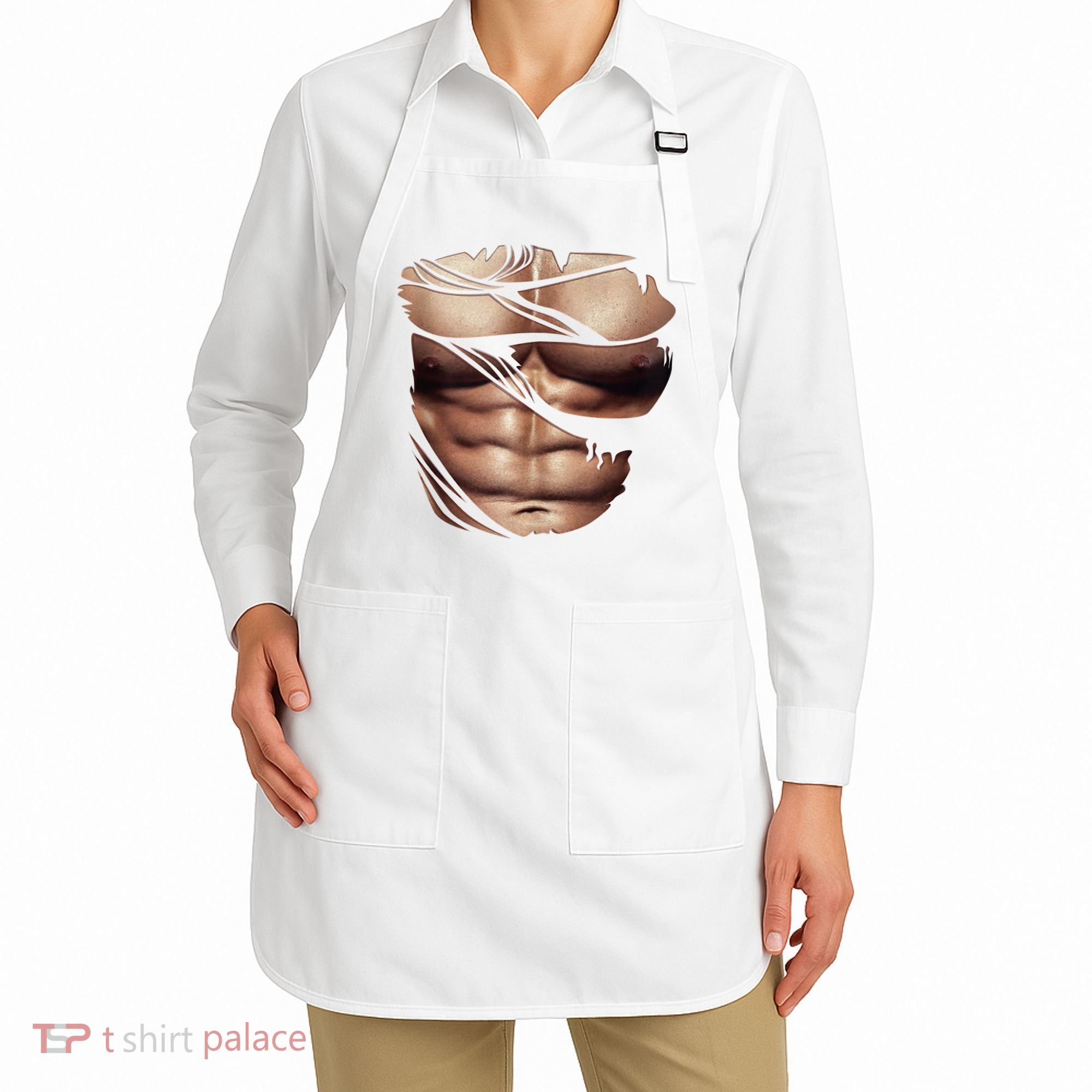 Fake Muscles Six Pack Abs Ripped Chest Fake Bodybuilding Apron