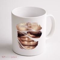 Fake Muscles Six Pack Abs Ripped Chest Fake Bodybuilding Coffee Mug thumb 1
