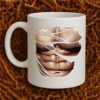 Fake Muscles Six Pack Abs Ripped Chest Fake Bodybuilding Coffee Mug thumb 2