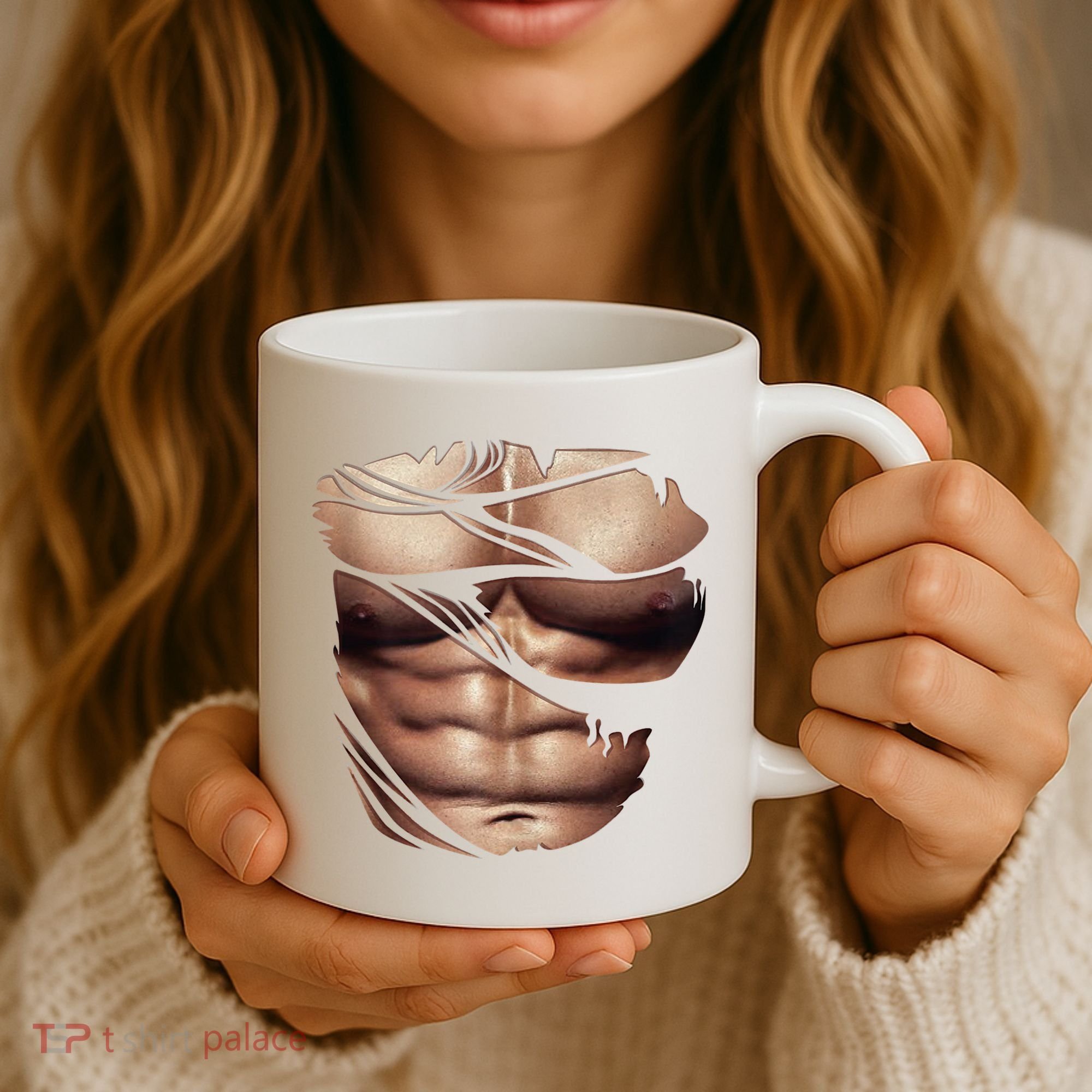 Fake Muscles Six Pack Abs Ripped Chest Fake Bodybuilding Coffee Mug