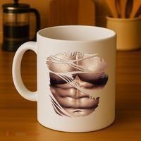 Fake Muscles Six Pack Abs Ripped Chest Fake Bodybuilding Coffee Mug thumb 4