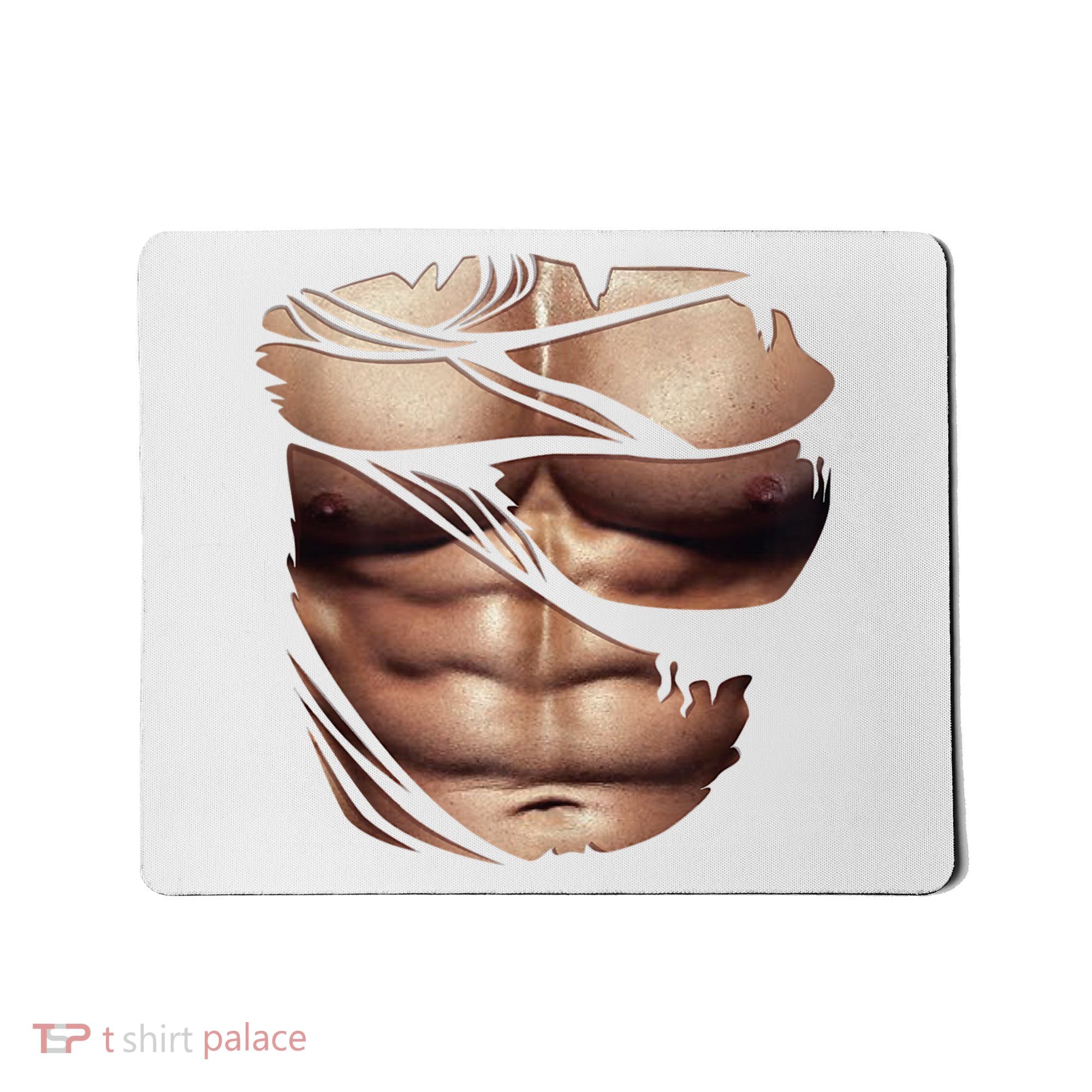 Fake Muscles Six Pack Abs Ripped Chest Fake Bodybuilding Mousepad