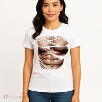 Fake Muscles Six Pack Abs Ripped Chest Fake Bodybuilding Women's T-Shirt thumb 4
