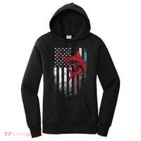 Fishing Marlin Swordfish Fish 4th of July American Flag USA Women's Hoodie thumb 0