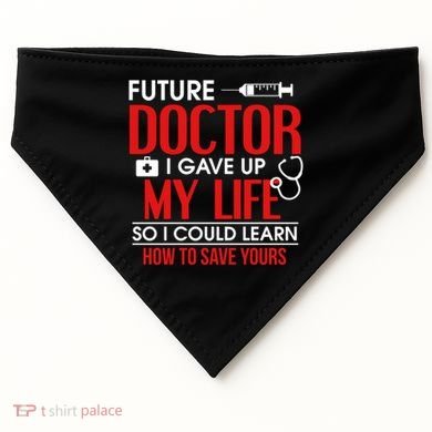 Funny Medical Student Design For Future Doctors And Physicians Gift USA-Made Doggie Bandana