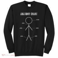 Funny Medical Student Gift Sarcastic Anatomy Of Stickman Sweatshirt thumb 0