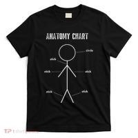 Funny Medical Student Gift Sarcastic Anatomy Of Stickman T-Shirt thumb 0