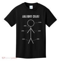 Funny Medical Student Gift Sarcastic Anatomy Of Stickman Kids T-Shirt thumb 0