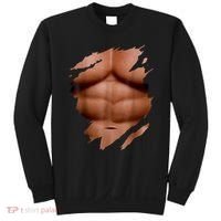 Fake Muscles Six Pack Abs Ripped Chest Fake Bodybuilding Sweatshirt thumb 0
