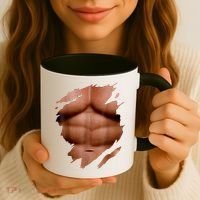 Fake Muscles Six Pack Abs Ripped Chest Fake Bodybuilding Coffee Mug thumb 3