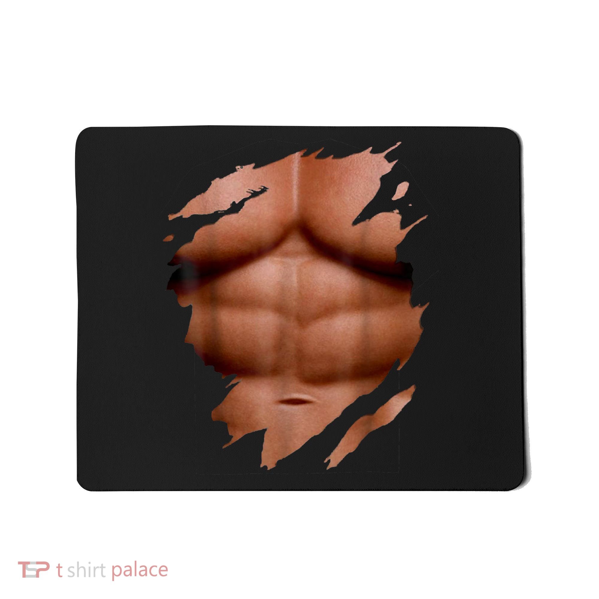 Fake Muscles Six Pack Abs Ripped Chest Fake Bodybuilding Mousepad