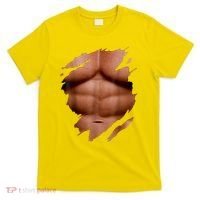 Fake Muscles Six Pack Abs Ripped Chest Fake Bodybuilding T-Shirt thumb 0