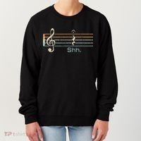 Funny Music Shh Quarter Rest And Fermata Notation Musician Women's Sweatshirt thumb 0