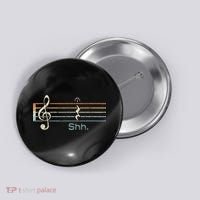 Funny Music Shh Quarter Rest And Fermata Notation Musician Button thumb 0