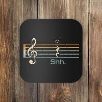 Funny Music Shh Quarter Rest And Fermata Notation Musician Coaster thumb 0