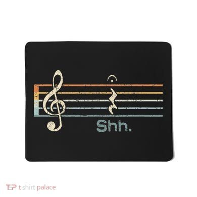 Funny Music Shh Quarter Rest And Fermata Notation Musician Mousepad