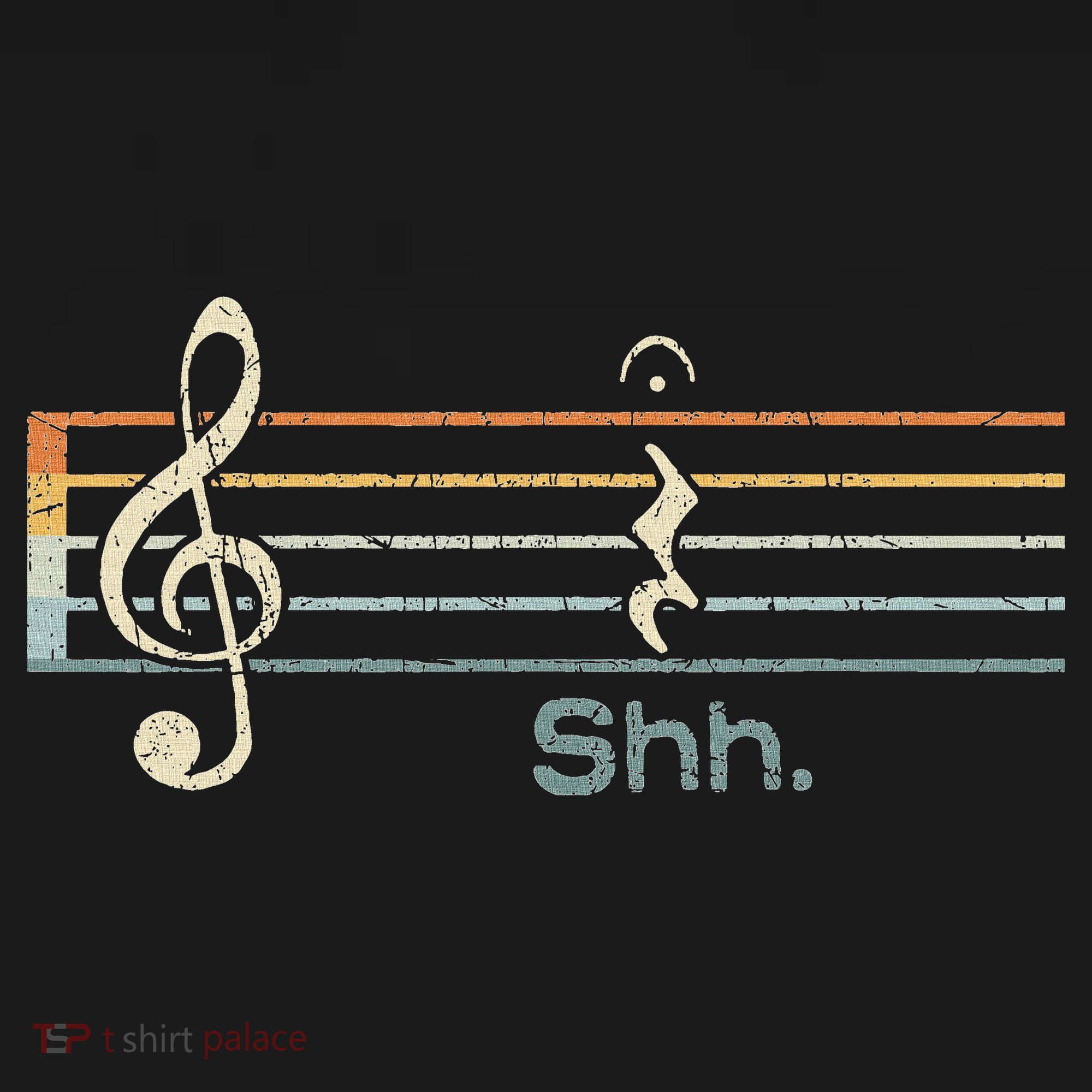 Funny Music Shh Quarter Rest And Fermata Notation Musician Mousepad