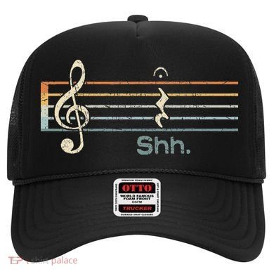 Funny Music Shh Quarter Rest And Fermata Notation Musician Hat