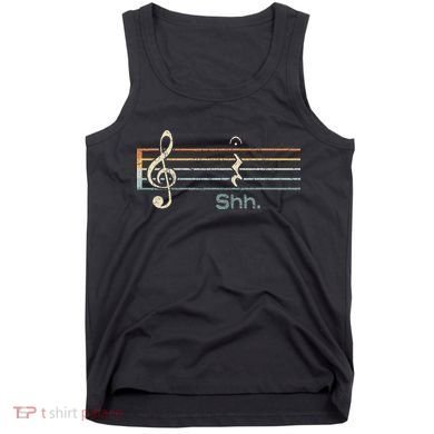 Funny Music Shh Quarter Rest And Fermata Notation Musician Tank Top