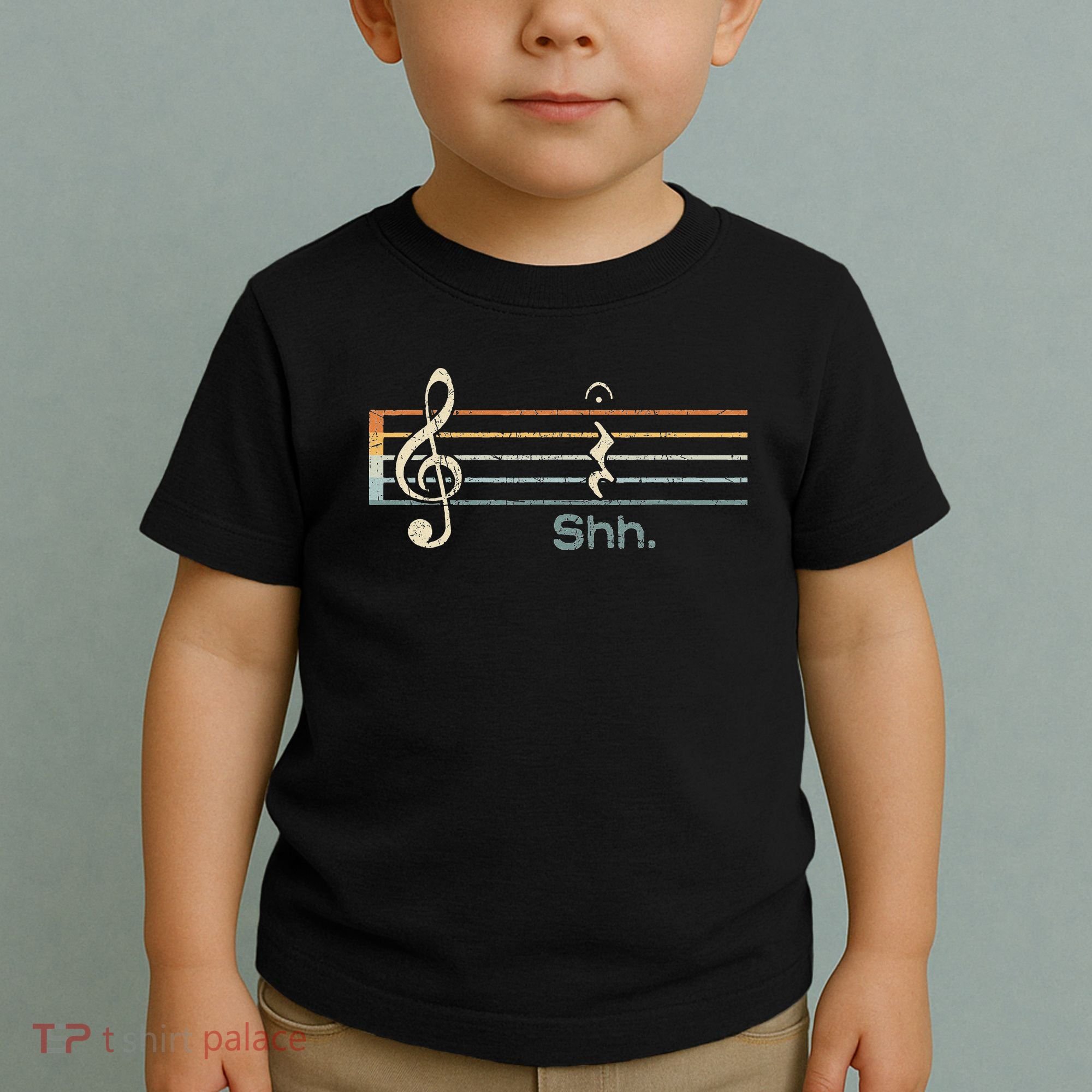 Funny Music Shh Quarter Rest And Fermata Notation Musician Toddler T-Shirt