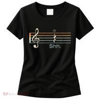 Funny Music Shh Quarter Rest And Fermata Notation Musician Women's T-Shirt thumb 0