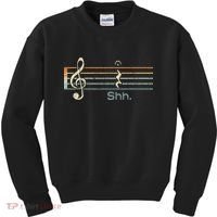 Funny Music Shh Quarter Rest And Fermata Notation Musician Kids Sweatshirt thumb 0