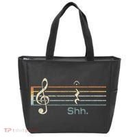 Funny Music Shh Quarter Rest And Fermata Notation Musician Tote Bag thumb 0