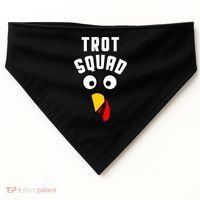 Funny Marathon Thanksgiving 5k Running Turkey Trot Squad Gift USA-Made Doggie Bandana thumb 0