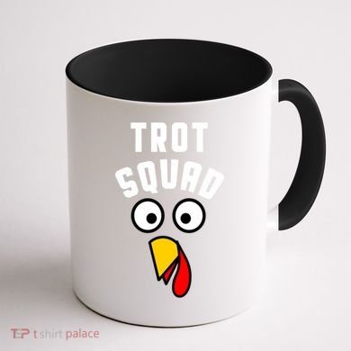 Funny Marathon Thanksgiving 5k Running Turkey Trot Squad Gift Coffee Mug back