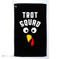 Funny Marathon Thanksgiving 5k Running Turkey Trot Squad Gift Golf Towel thumb 0