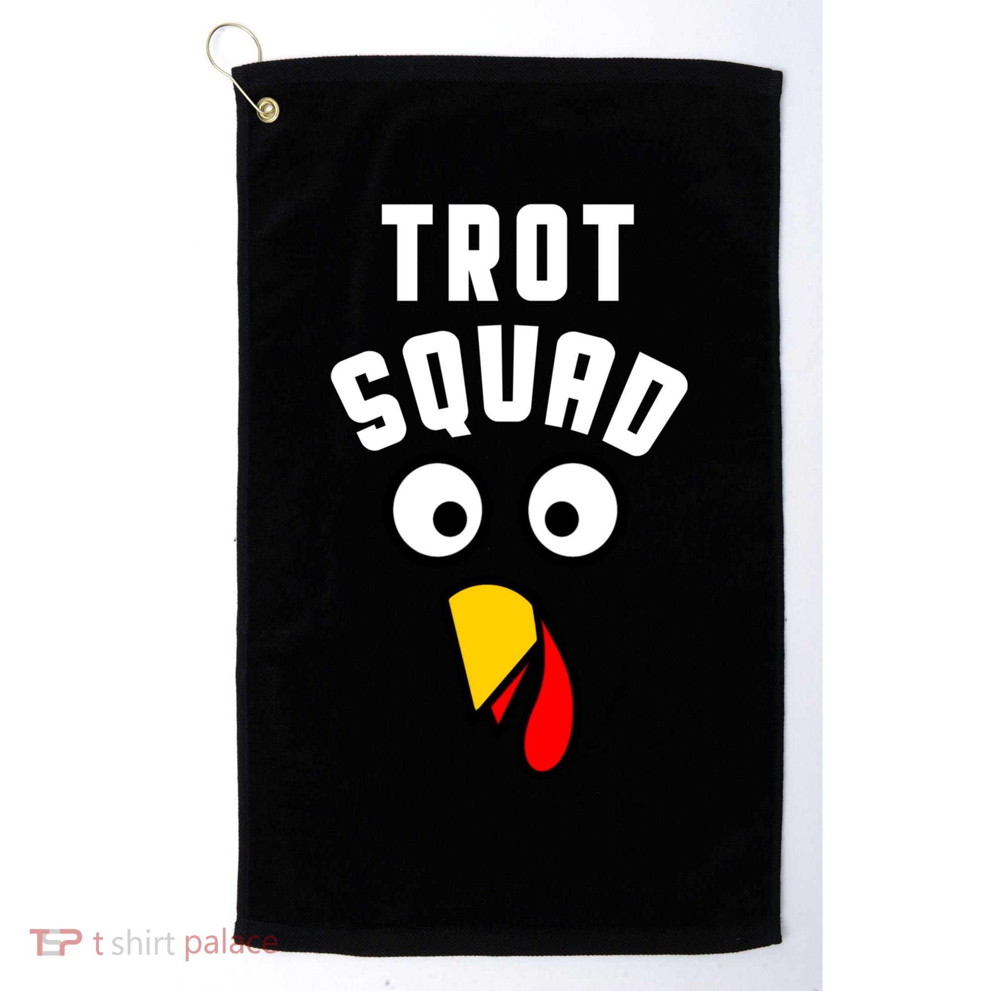 Funny Marathon Thanksgiving 5k Running Turkey Trot Squad Gift Golf Towel