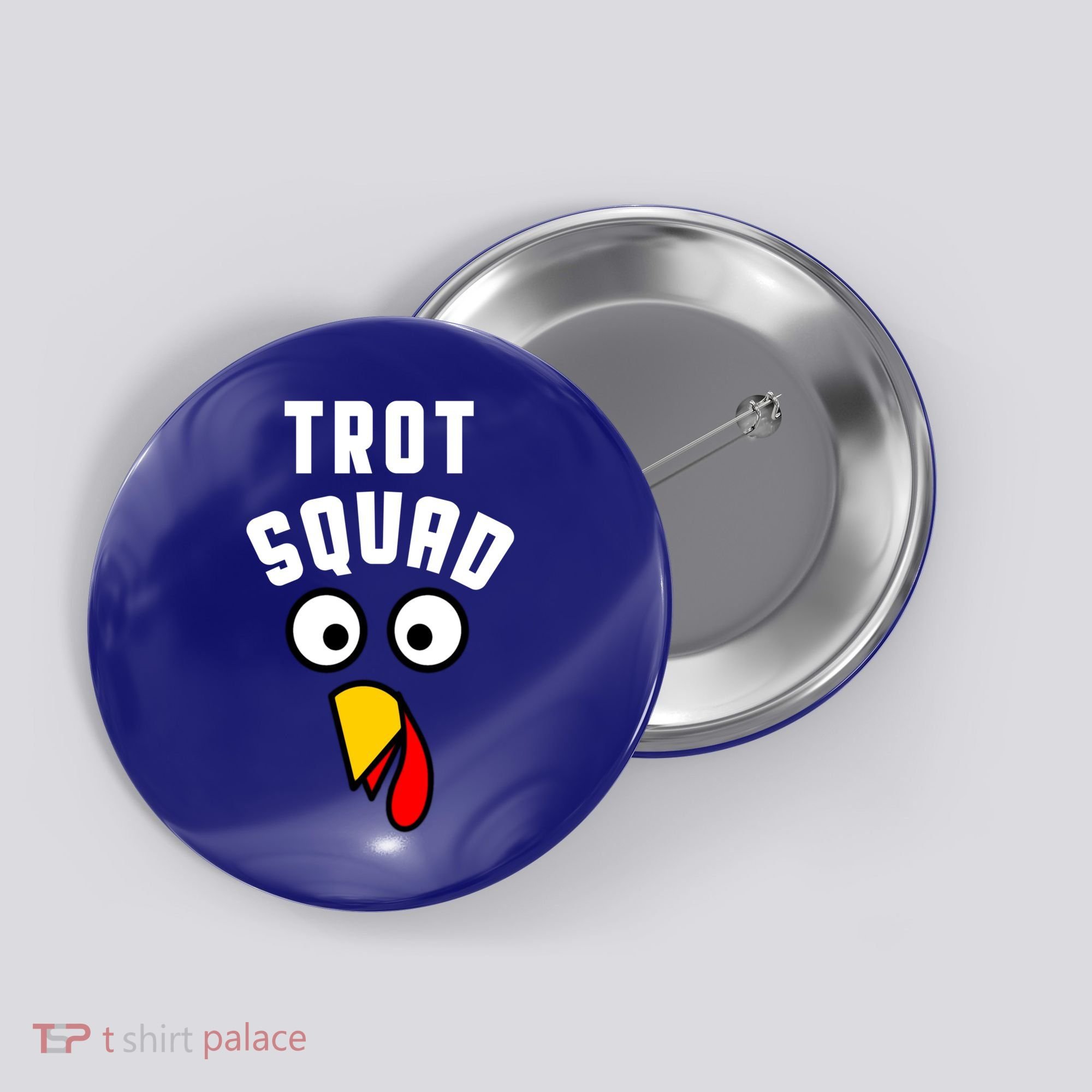 Funny Marathon Thanksgiving 5k Running Turkey Trot Squad Gift Button