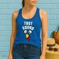 Funny Marathon Thanksgiving 5k Running Turkey Trot Squad Gift Women's Tank Top thumb 2