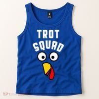 Funny Marathon Thanksgiving 5k Running Turkey Trot Squad Gift Tank Top thumb 2