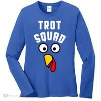 Funny Marathon Thanksgiving 5k Running Turkey Trot Squad Gift Women's Long Sleeve Shirt thumb 0