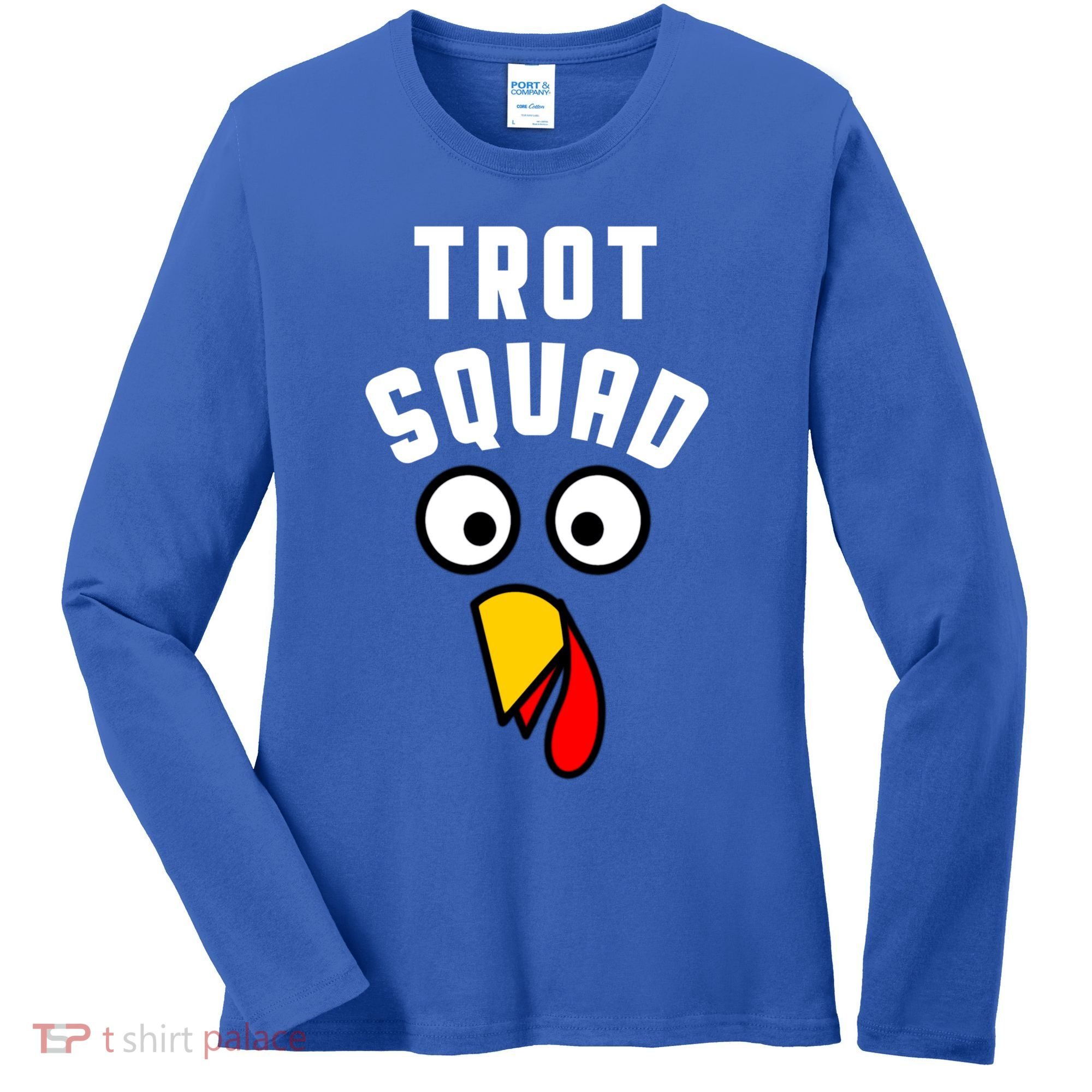 Funny Marathon Thanksgiving 5k Running Turkey Trot Squad Gift Women's Long Sleeve Shirt