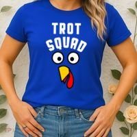 Funny Marathon Thanksgiving 5k Running Turkey Trot Squad Gift Women's T-Shirt thumb 2