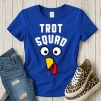 Funny Marathon Thanksgiving 5k Running Turkey Trot Squad Gift Women's T-Shirt thumb 3