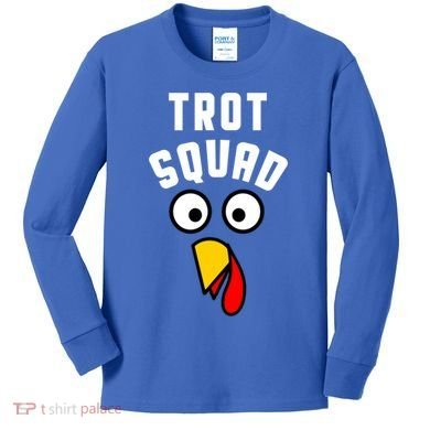 Funny Marathon Thanksgiving 5k Running Turkey Trot Squad Gift Kids Long Sleeve Shirt