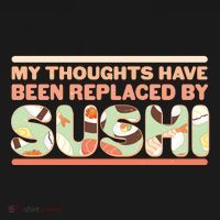 Funny My Thoughts Have Been Replaced By Sushi Women's Hoodie thumb 2
