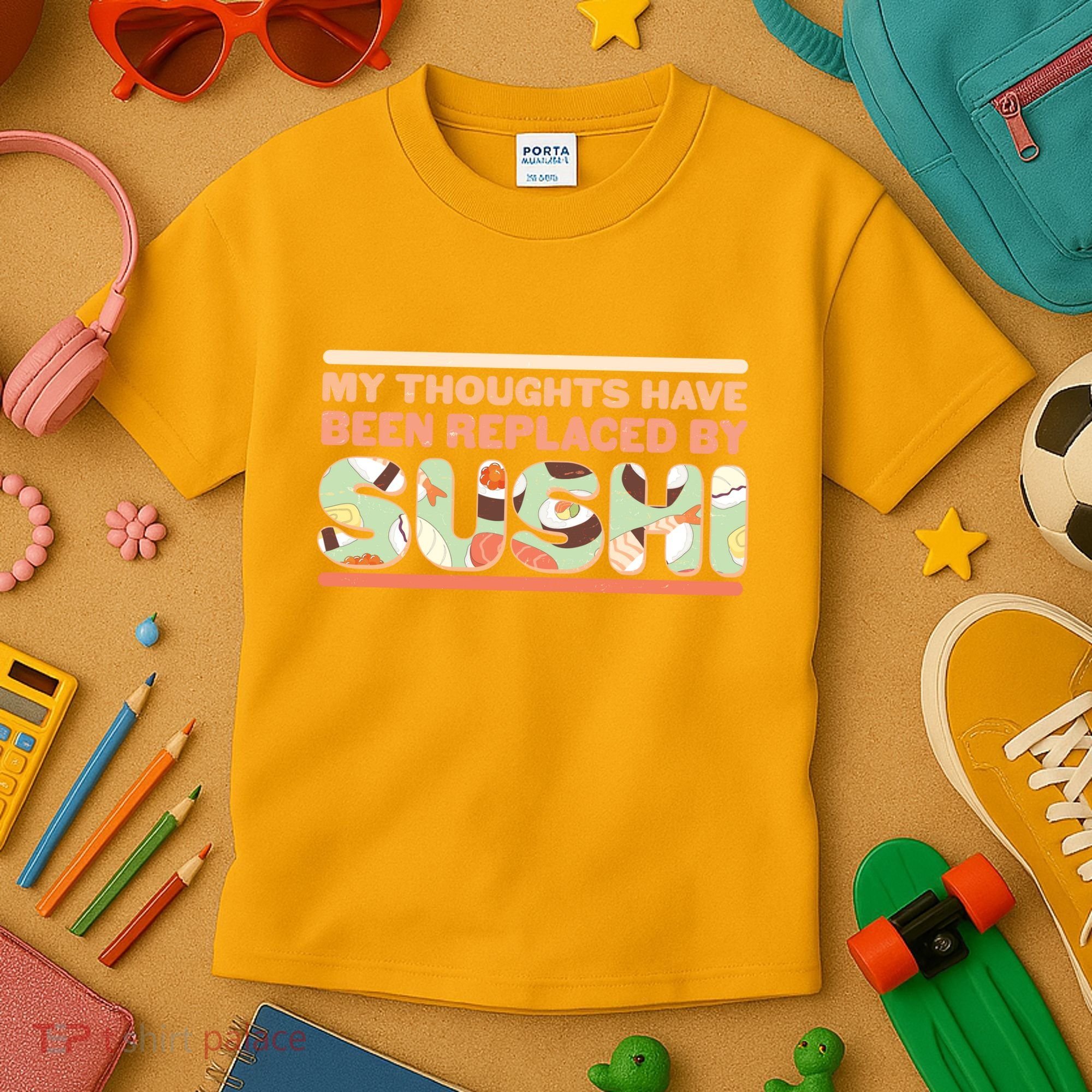 Funny My Thoughts Have Been Replaced By Sushi Kids T-Shirt