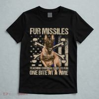 Fur Missiles Teaching Criminals Blue Line K9 Dog Unit Police T-Shirt thumb 5