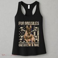 Fur Missiles Teaching Criminals Blue Line K9 Dog Unit Police Women's Tank Top thumb 3