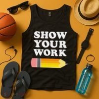 Funny Math Teacher Show Your Work Tank Top thumb 4