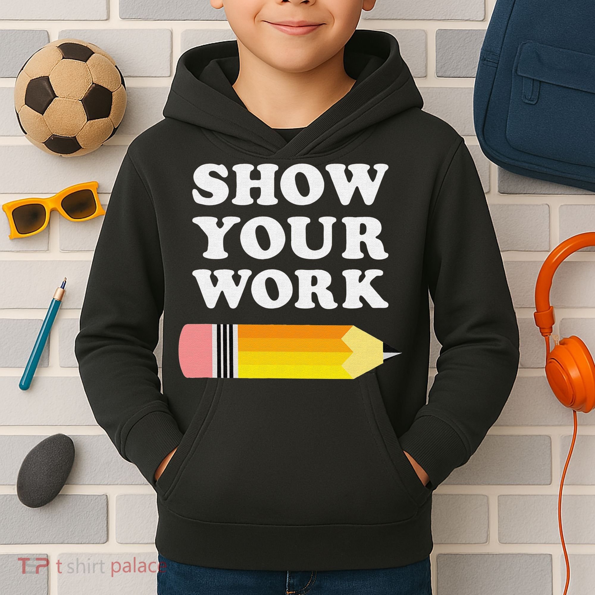 Funny Math Teacher Show Your Work Kids Hoodie