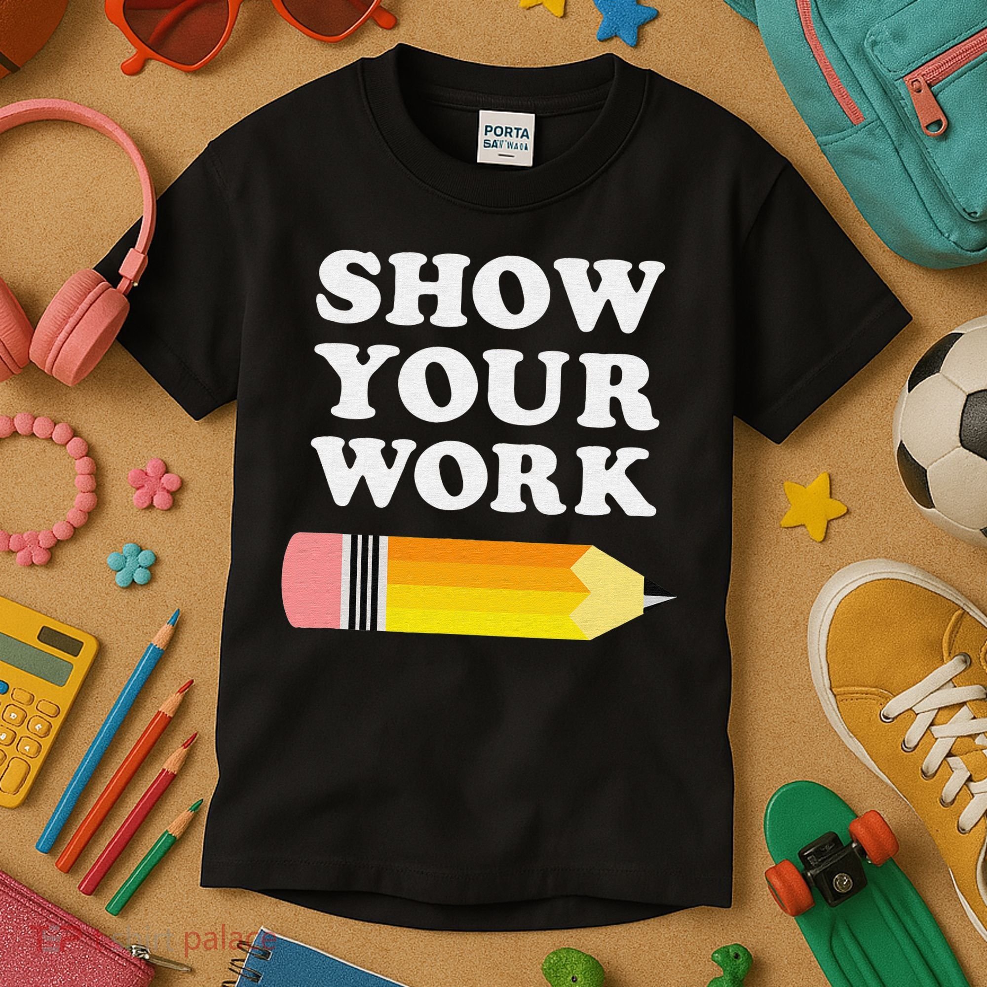 Funny Math Teacher Show Your Work Kids T-Shirt