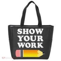 Funny Math Teacher Show Your Work Tote Bag thumb 0